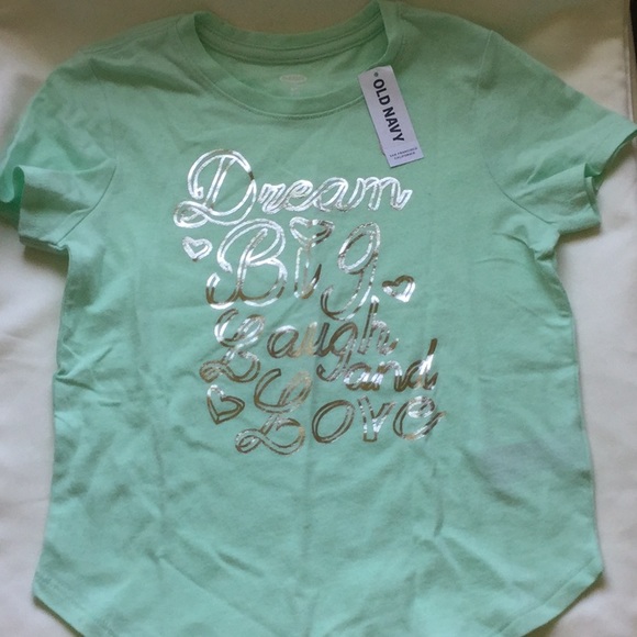 OLD NAVY SHORT SLEEVE TEE-DREAM BIG LAUGH AND LOVE - Picture 4 of 6
